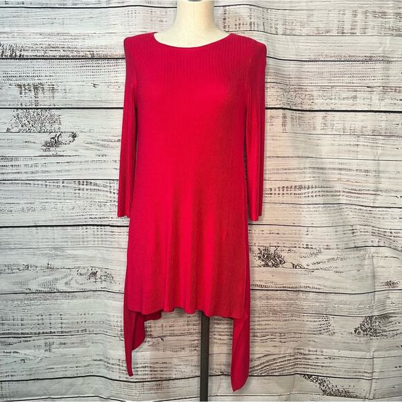 Chicos Black Label Size 0 Small High Low 100% Rayon Asymmetrical Hem Sweater - Picture 1 of 12